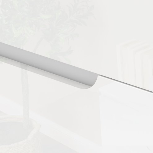 HOMCOM Modern Chest of Drawer with 4 Drawers, High Gloss Dresser for Bedroom, Living Room, 60 x 40 x 85cm, White