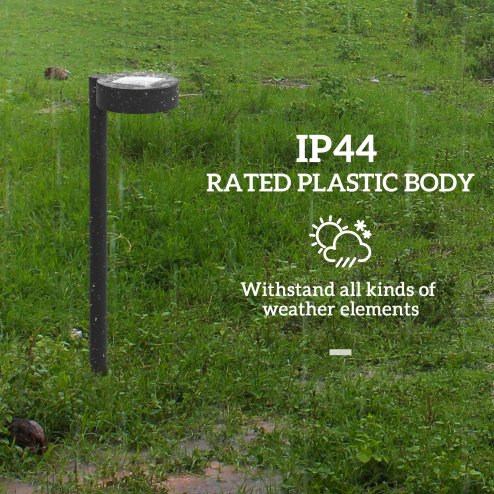 Outsunny Solar Lights Outdoor Garden Stake 8 Pack Pathway Lighting, Solar Stake Lights with Auto On/Off LED, IP44 Waterproof Plastic Outdoor Garden Lighting for Path, Patio and Landscape