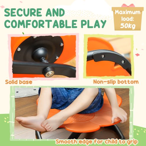 AIYAPLAY Sensory Spinning Chair, Kids Swivel Chair for Coordination, Balance, Orange