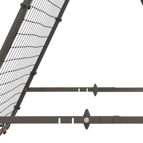 HOMCOM Double-Sided Football Rebounder Net, Football Rebound Net Target Goal with Five Adjustable Angles, Black