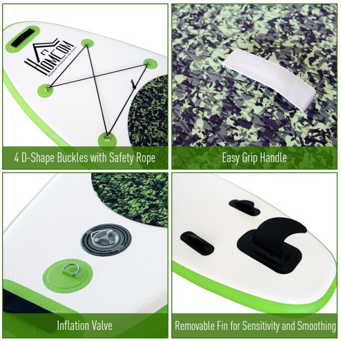 HOMCOM Inflatable Stand Up Paddle Board, 10' x 30