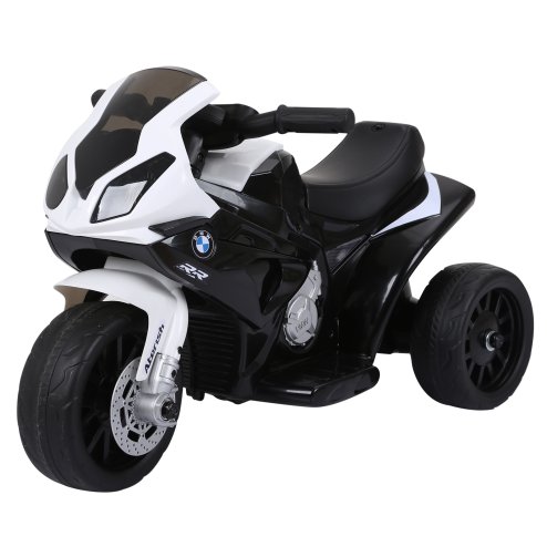 HOMCOM BMW S1000RR Licensed 6V Kids Electric Motorbike 3 Wheel Ride on Motorcycle w/ Headlights Music for 18-36 Months Black