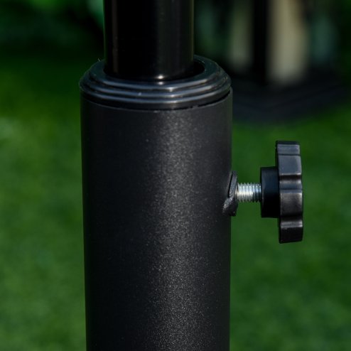 Outsunny 13kg Garden Parasol Base, Round HDPE Concrete Patio Umbrella Stand for 35mm / 38mm / 48mm Pole, Outdoor Sun Shade Parasol Weight Holder, Bronze Tone