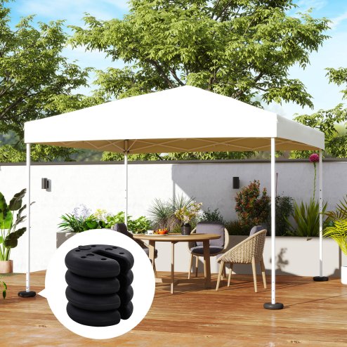 Outsunny Pop up Canopy Weight Set of 4, Heavy Duty Sand Fillable Tent Leg Weights for Marquee Party Tent Canopy, Total 20kg