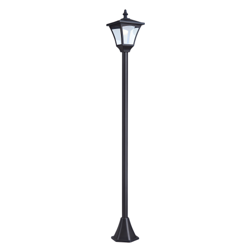 Outsunny Outdoor Garden Solar Post Lamp Photosensitive LED Lantern Bollard Pathway 1.2M Tall - Black