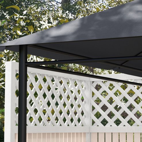 Outsunny 3 x 4m Gazebo Canopy Replacement Covers, Garden Gazebo Roof Replacement with Vents and Drain Holes, TOP COVER ONLY