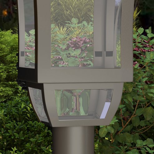 Outsunny 1.3 m Garden Lamp Post Light, LED Outdoor Solar Post Lights, Waterproof IP44 for Patio, Garden, Pathway, Cool White