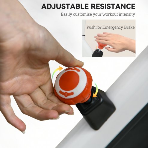 HOMCOM Upright Exercise Bike 8kg Flywheel Indoor Training Cycling Machine Stationary Workout Bicycle with Adjustable Resistance Seat Handlebar LCD Display for Home Gym, White