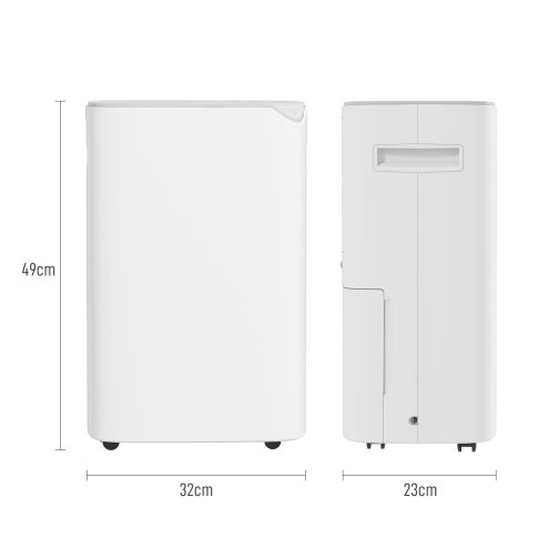 HOMCOM 20L/Day Dehumidifier with Continuous Drainage, 2.5L Water Tank, 24H Timer, Digital Humidity Display, Dehumidifier for Home Damp, Bedroom, Condensation, Mould, Laundry Drying