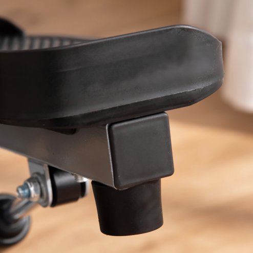 HOMCOM Adjustable Twist Stepper Aerobic Ab Exercise Fitness Workout Machine w/ LCD Screen, Height Adjust Handlebars for Home Gym, Silver and Black