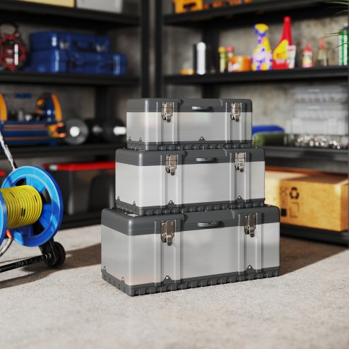 HOMCOM 3 Pieces Tool Box Set, 23