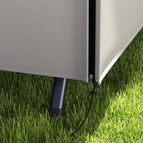 Outsunny 3 Seater 600D Oxford Patio Swing Chair Cover Outdoor Garden Furniture Rain Protection Protector Waterproof Anti-UV, 205 x 124 x 164 cm, Light Grey