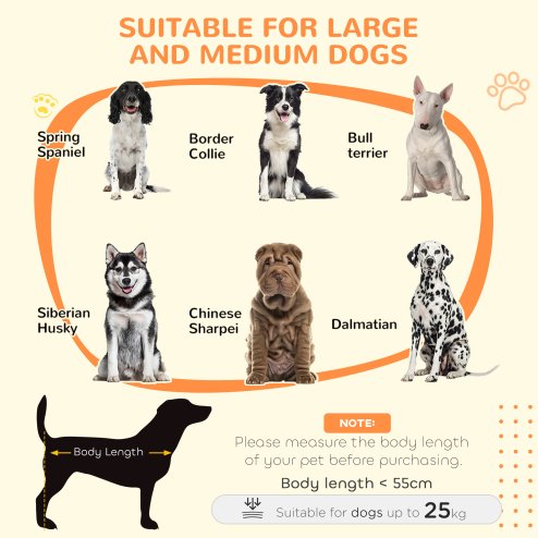 PawHut Dog Crate Furniture End Table, Pet Kennel for Medium Large Dogs with Magnetic Door Indoor Animal Cage, Purple, 95 x 55 x 75 cm