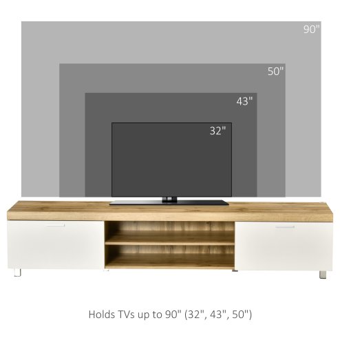 HOMCOM 200cm TV Cabinet for TVs up to 90