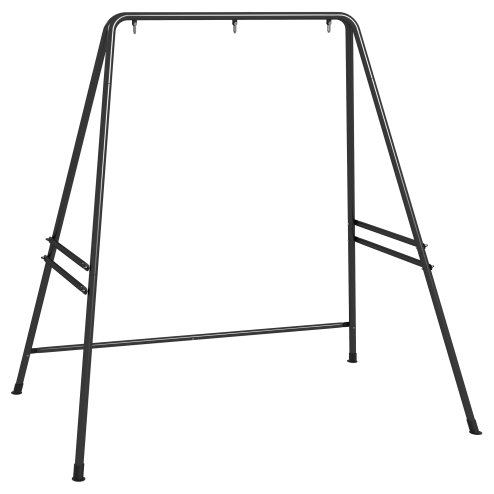 Outsunny Hammock Chair Stand, Hanging Heavy Duty Metal Frame Hammock Stand for Hanging Hammock Air Porch Swing Chair, Egg Chair, Indoor & Outdoor Use, Black