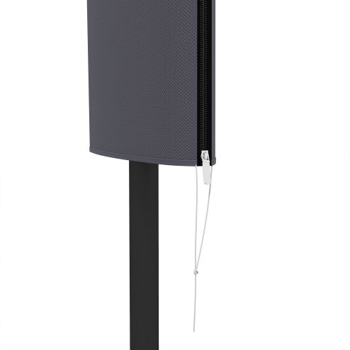 Outsunny Garden Parasol Cover, Outdoor Patio Umbrella Protector Weatherproof Garden Patio with Rod, Zipper for 2-4m Parasol, 60 x 160cm, Dark Grey