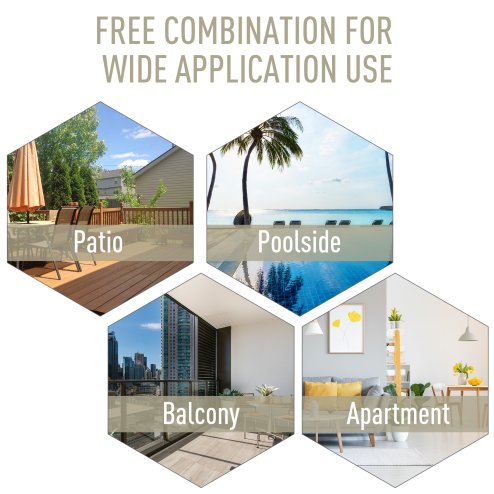 Outsunny Set of 2 Folding Garden Chairs, Metal Frame Garden Chairs Outdoor Patio Park Dining Seat with Breathable Mesh Seat, Beige