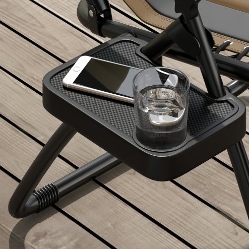 Outsunny Zero Gravity Lounger Chair Set of 2, Folding Reclining Patio Chair with Padded Seat, Cup Holder, Soft Cushion and Headrest for Poolside, Camping, Coffee