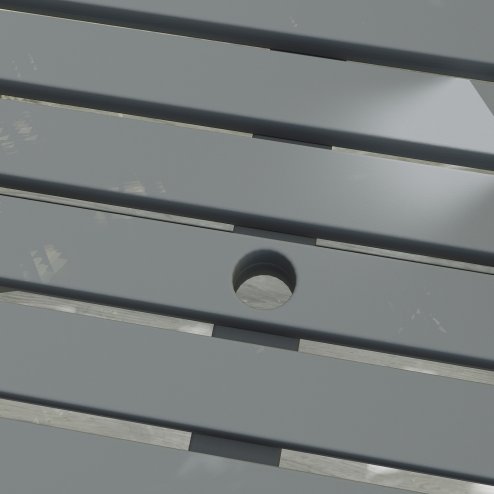 Outsunny 6 Seater Wooden Picnic Table Bench for Outdoor Garden or Patio with Parasol Cutout 150 cm Grey