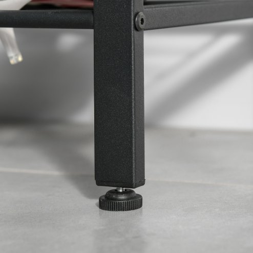 HOMCOM Coat Rack Stand Industrial hallway Shoe Rack Removable Hooks Metal Wood Hangers Storage Cabinet Rustic Brown 72LX34WX185H(cm)