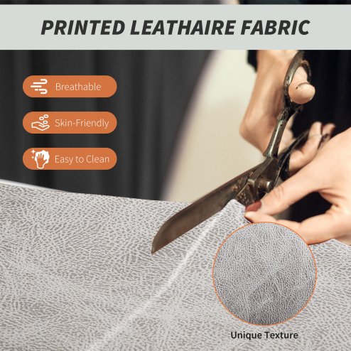 HOMCOM Executive Office Chair, Leathaire Reclining Computer Desk Chair with Lumbar Support Pillow, Built-in Headrest, High Back, Footrest, Silent Swivel Wheels, Armrest for Home, Grey