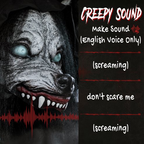HOMCOM 170cm Life Size Animated Pop-Up Ghost with Werewolf Mask, Halloween Decorations Outdoor Indoor, Scary Halloween Animatronics Decor with Sound Touch Activated, Light Up Animated Prop