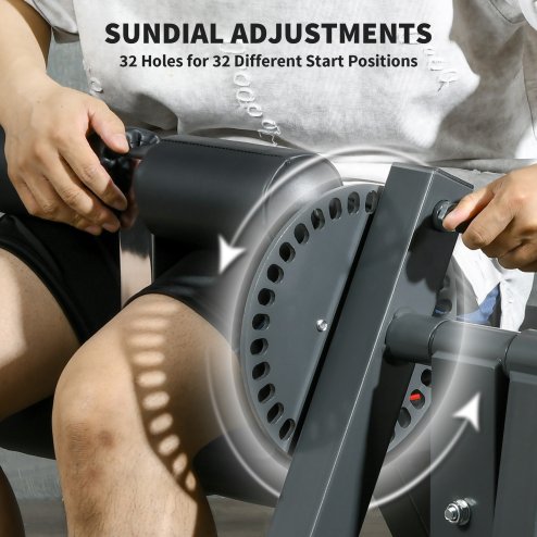 SPORTNOW Seated Leg Extension Machine, Adjustable Leg Raise Machine and Curl Machine with Plate Loaded for Hip, Thigh, Lower Body Workout