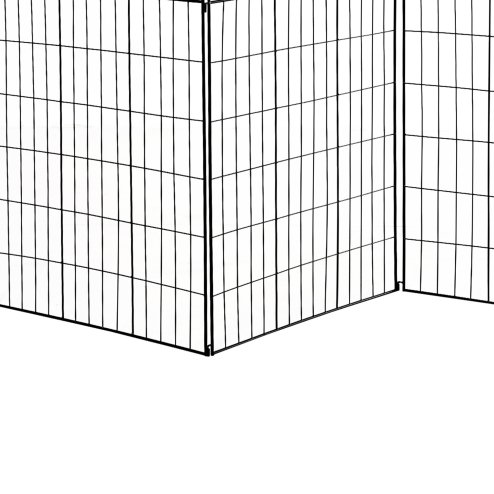 Outsunny Garden Decorative Fence 4 Panels 44in x 12ft Metal Wire Landscape Border Edging