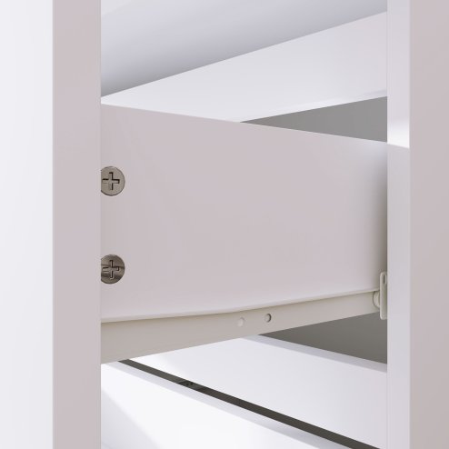 HOMCOM Chest of Drawers, 4 Drawers Storage Cabinet Floor Tower Cupboard for Bedroom Living Room, White