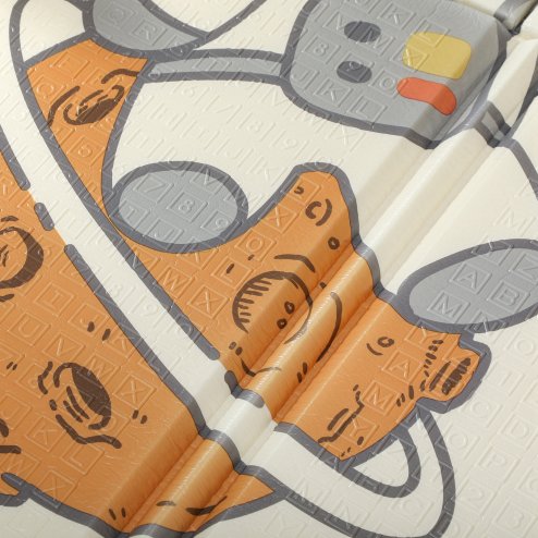 AIYAPLAY Baby Play Mat Double Sided, Foldable & Reversible Activity Playmat, Waterproof Kids Foam Crawling Mat for Outdoor Indoor Playtime Picnics, 196 x 176 x 1.5cm, Astronaut & Planet Theme