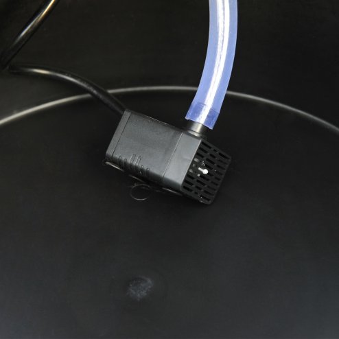 Outsunny Wooden 2-Tier Barrel Water Fountain with Pump Freestanding Cascading Feature Self Contained Water Pump Garden Decoration