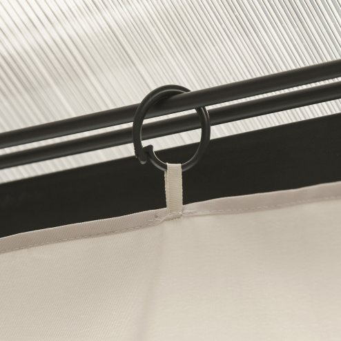 Outsunny 4 Pack Replacement Gazebo Curtains Privacy Panel for Most 3 x 3m Gazebo Canopy Pavillion Outdoor Shelter Sidewalls Accessories Beige