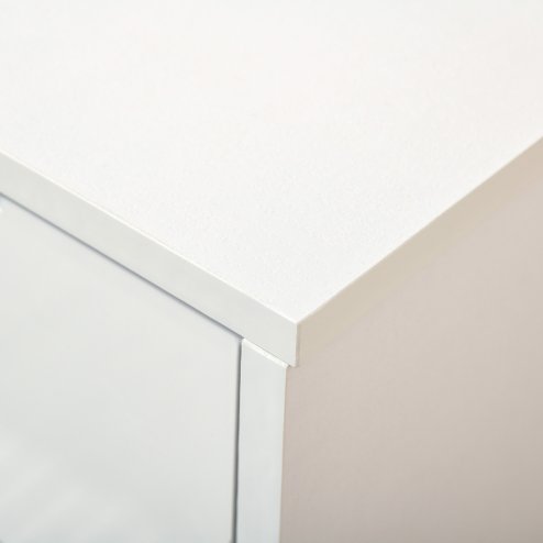 HOMCOM Shoe Cabinet with 3 Flip Drawers, High Gloss Shoe Storage Cabinet with Top Drawer and Adjustable Shelves, Shoe Cupboard for 18 Pairs