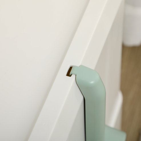 PawHut Cat Litter Box with Drawer Pan, Hooded Cat Litter Tray with Scoop, Deodorants, Front Entrance, 50 x 40 x 40cm - White