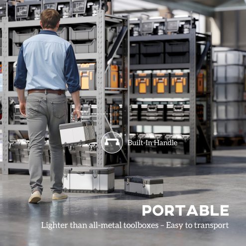 HOMCOM 3 Pieces Tool Box Set, 23