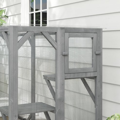 Pawhut Wooden Cat House 71