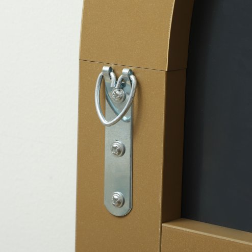 HOMCOM Arched Full Length Mirror, 50 x 150cm Wall Mounted, Leaning, Free Standing Mirror, Frameless Full Body Mirror for Living Room, Bedroom, Gold Tone