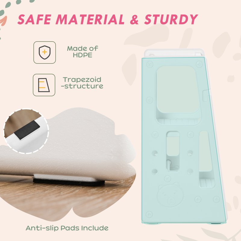 HOMCOM Kids Step Stool, Adjustable Standing Platform, Toddler Kitchen Stool, Standing Tower for Kids, Kitchen Counter with Three Adjustable Heights - White