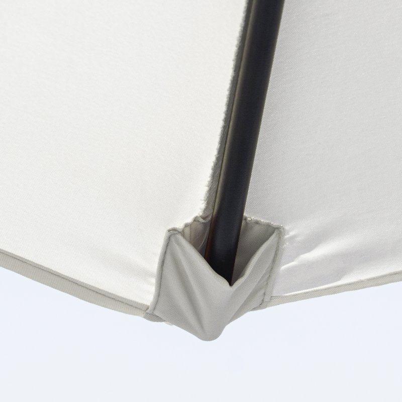 Outsunny 2.6M Garden Parasol Umbrella with Tilt and Crank, Outdoor Sun Parasol Sunshade Shelter with Aluminium Frame, Grey