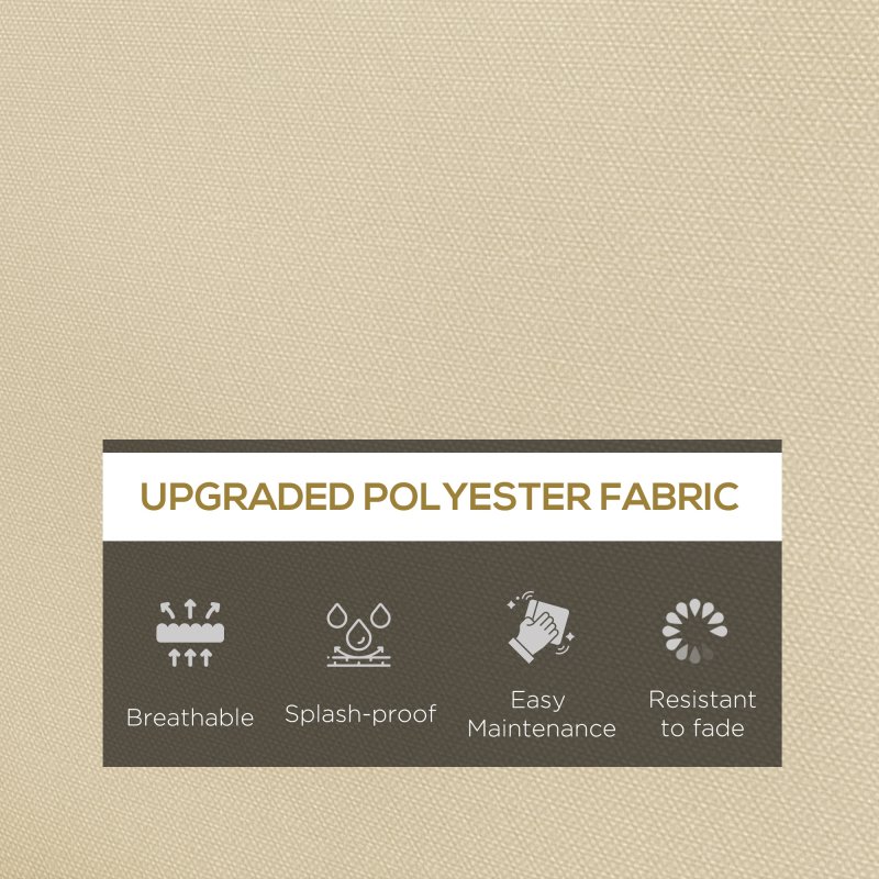 Outsunny 2 Seater Outdoor Seat Cushions, Backrest, Water Repellent Seat Pads for Dining Chair, Swing, Sofa, Beige