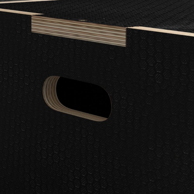 SPORTNOW 3-in-1 Wooden Plyo Box, Anti-Slip Plyometric Jump Platform, Step Up Exercise Box with Handle Openings for Home Gym, Workout Training, 41/51/61cm