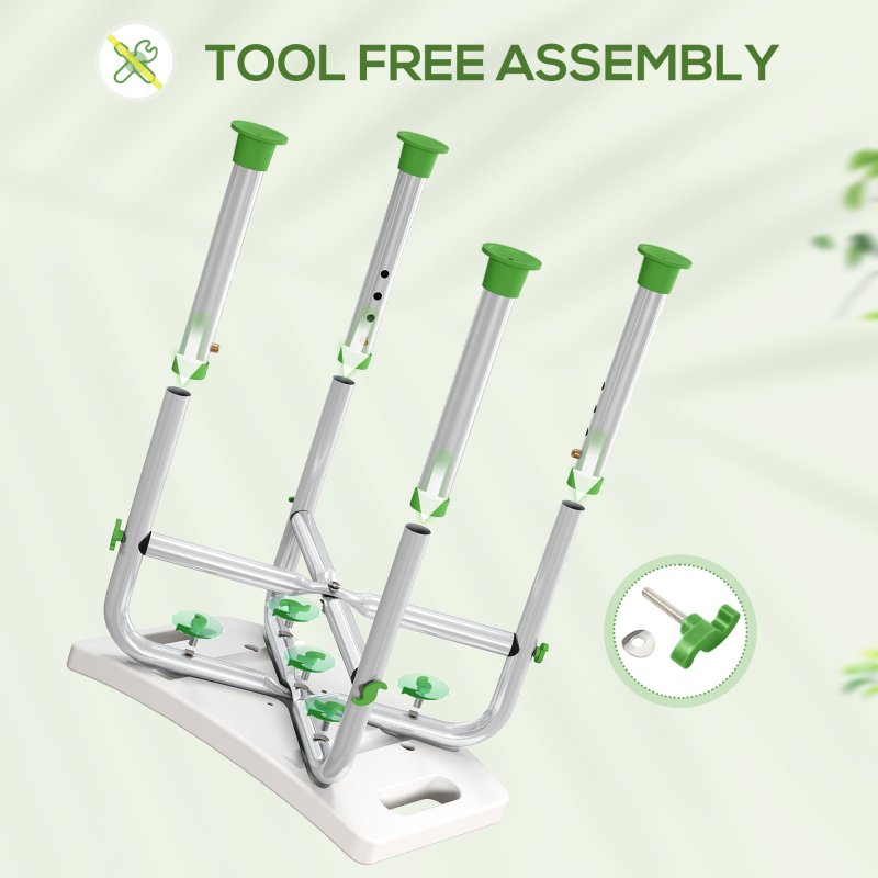 HOMCOM Shower Chair for the Elderly and Disabled, Adjustable Padded Shower Stool with Built-in Handle and Non-slip Suction Foot Pads, Green