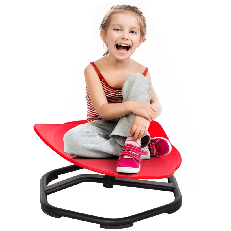 AIYAPLAY Sensory Spinning Chair, Kids Swivel Chair for Coordination, Balance, Red