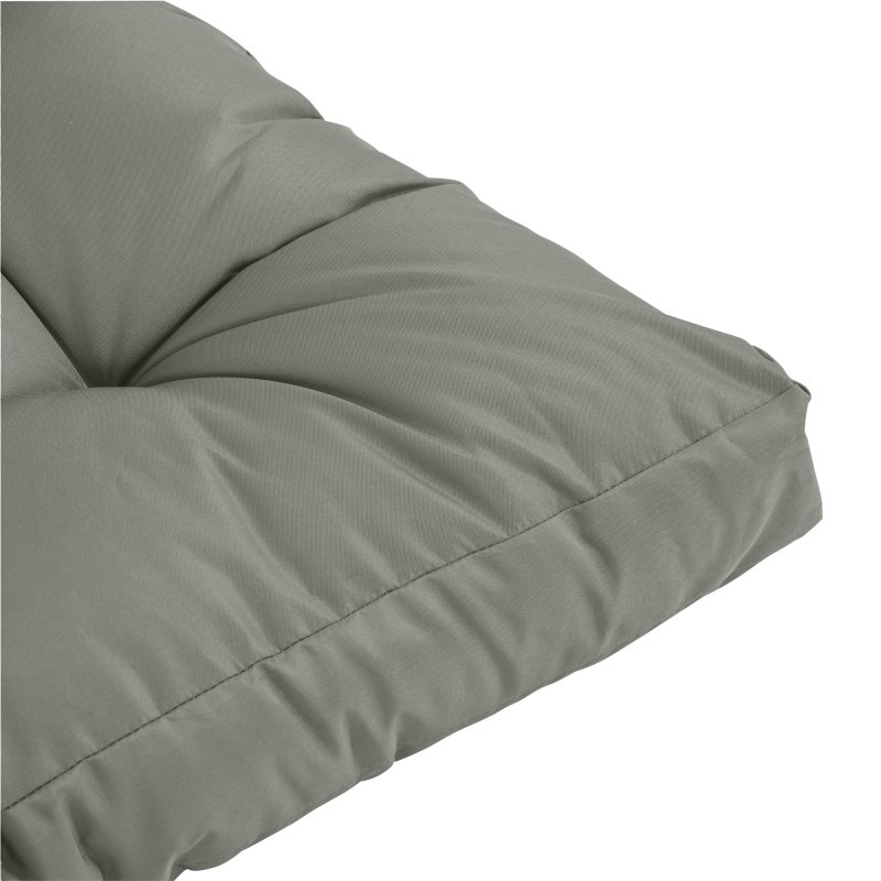 Outsunny 2Pcs Garden Tufted Pallet Cushion Seat Pad, Back Cushion Patio for Indoor Outdoor Use, 120L x 80W x 12Hcm, Grey