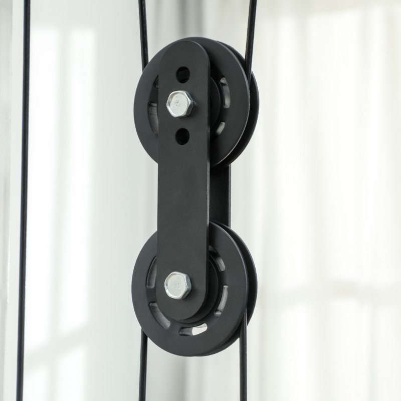 SPORTNOW 3-In-1 Smith Machine, Multifunctional Power Cage with Dual Cable Pulley System, Chest Press Station, 17-Level Squat Rack and Barbell Bar, Home Gym System