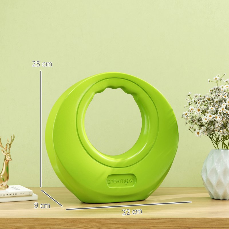 SPORTNOW 8kg Kettlebell, Soft Kettle Bell with Wide Handle for Home Gym, Weight Lifting, Strength Training, Green