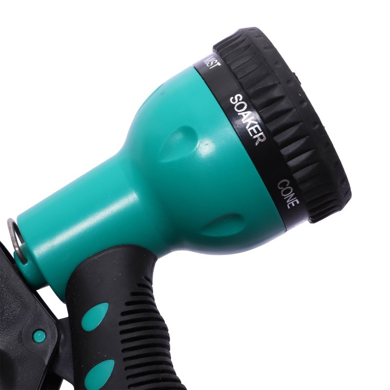 DURHAND 15m Garden Hose Reel Wall Mounted Auto Rewind with 7 Patterns Spray Nozzle, Includes Wall Fixings