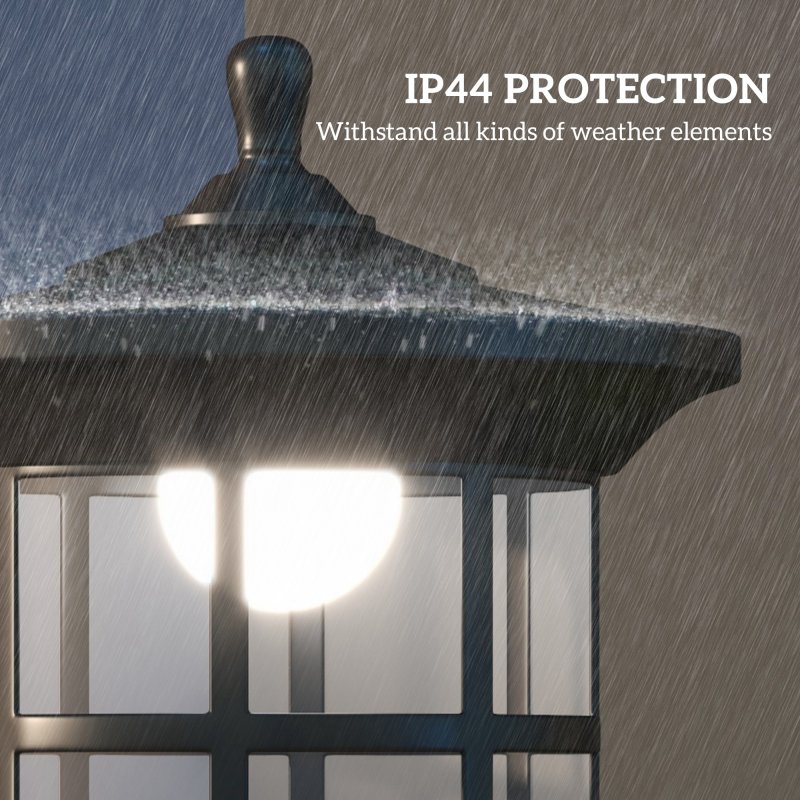 Outsunny 2 Pack 1.8m Garden Lamp Post Lights, LED Outdoor Solar Post Lights, Waterproof IP44 for Patio, Garden, Pathway, Cool White