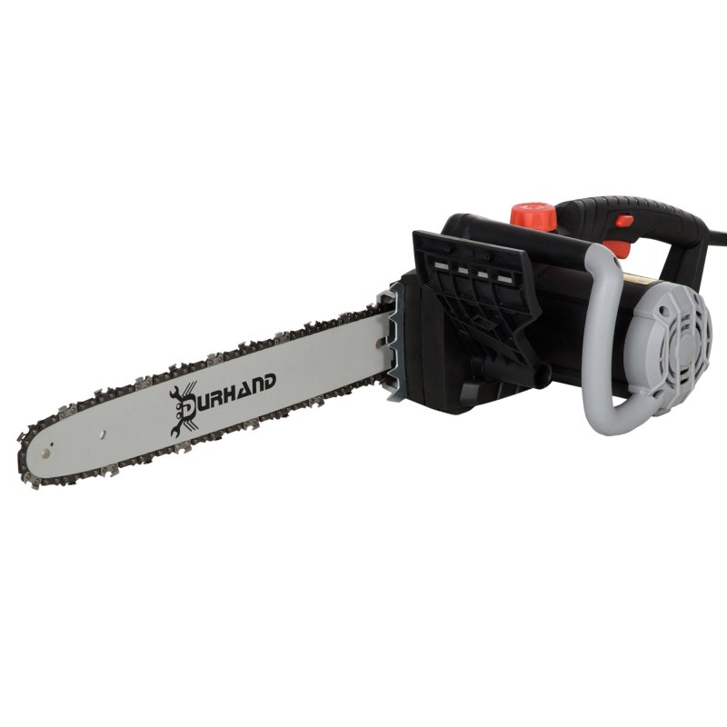DURHAND 1600W Electric Chainsaw with 40cm Guide Bar, Power Saw to Cut Wood with Double Brake, Tool-Free Chain Tensioning and Chain