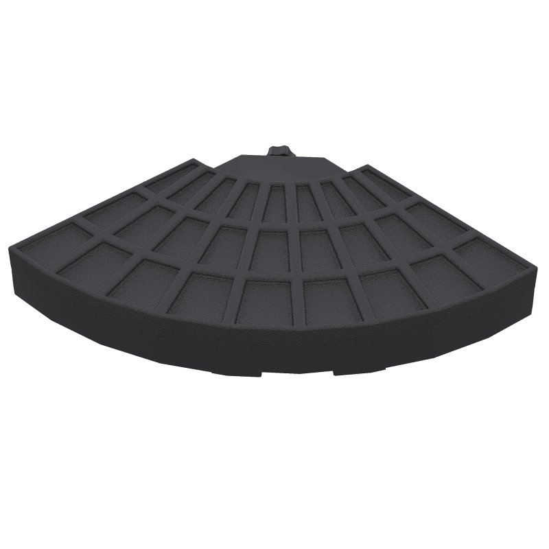 Outsunny 4 PCs 70KG Portable Round Parasol Base Umbrella Cross Stand Weights Holder Sand or Water Filled Outdoor Garden Patio Cantilever Cross Base Weight